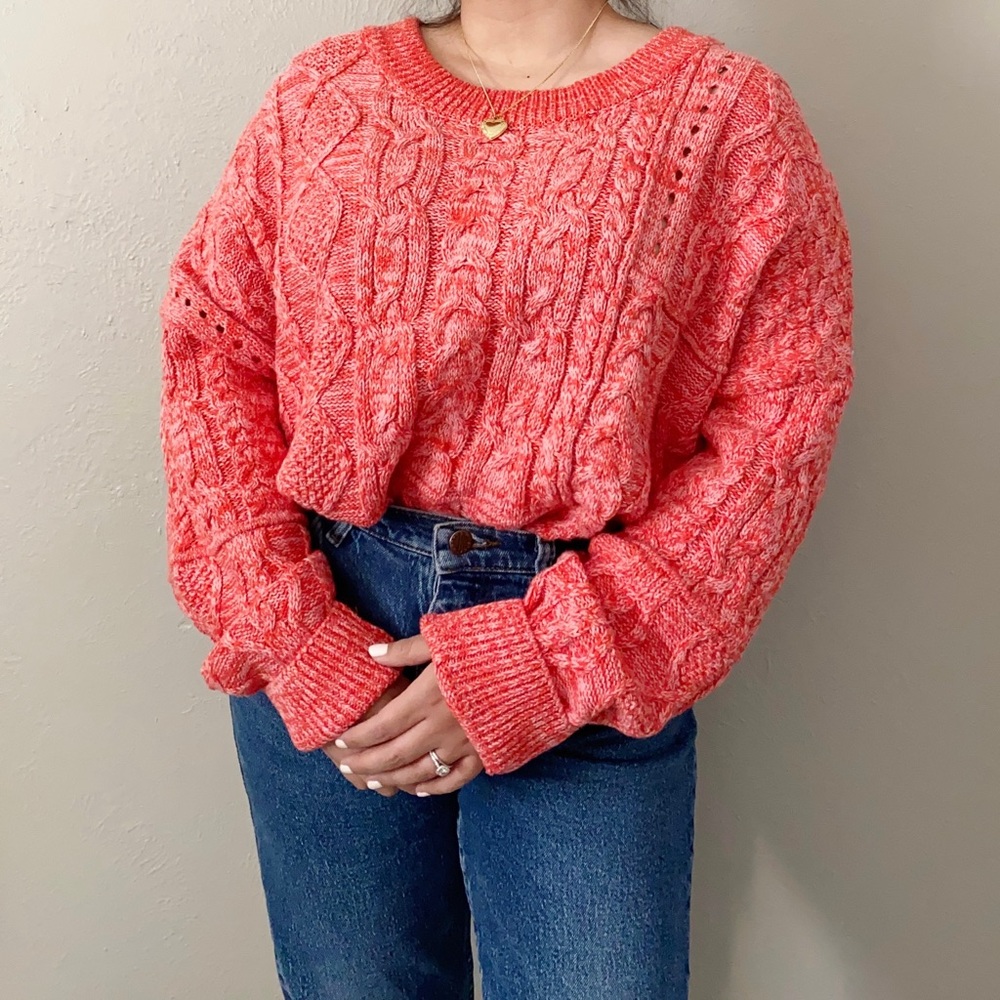 Anthropologie Pink Knit Sweater